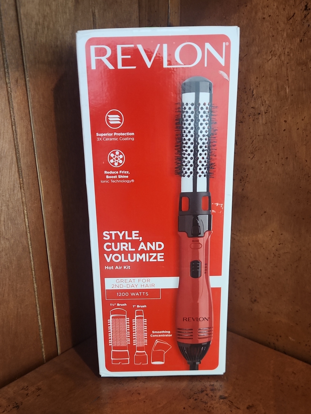 Revlon Red and Black Hot Air Styling Brush - Style, Curl & Volumize
